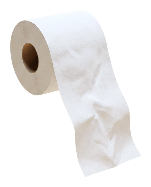 Un rouleau de papier toilette, détouré